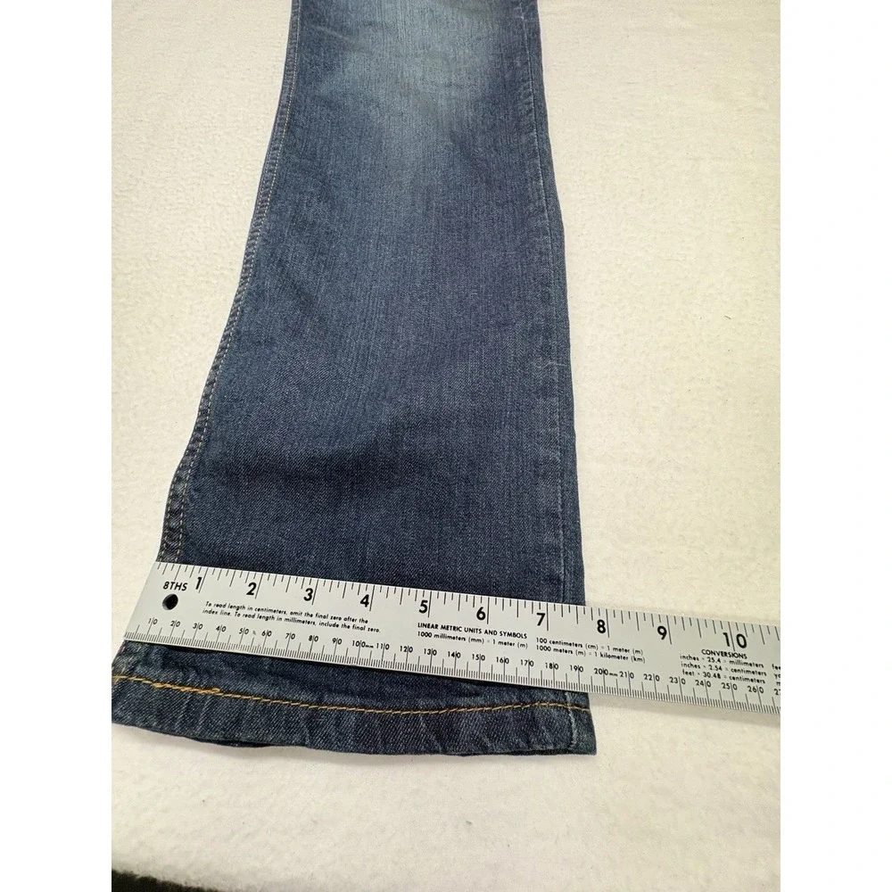 Levi's 514 Jeans Mens 34x34 Blue Denim Cotton Dark Wash Slim Fit Straight Leg
